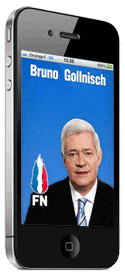Téléchargez gratuitement l'application iPhone de Bruno Gollnisch. visuel iPhone
