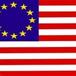 DRAPEAU AMERICANO EUROPEEN